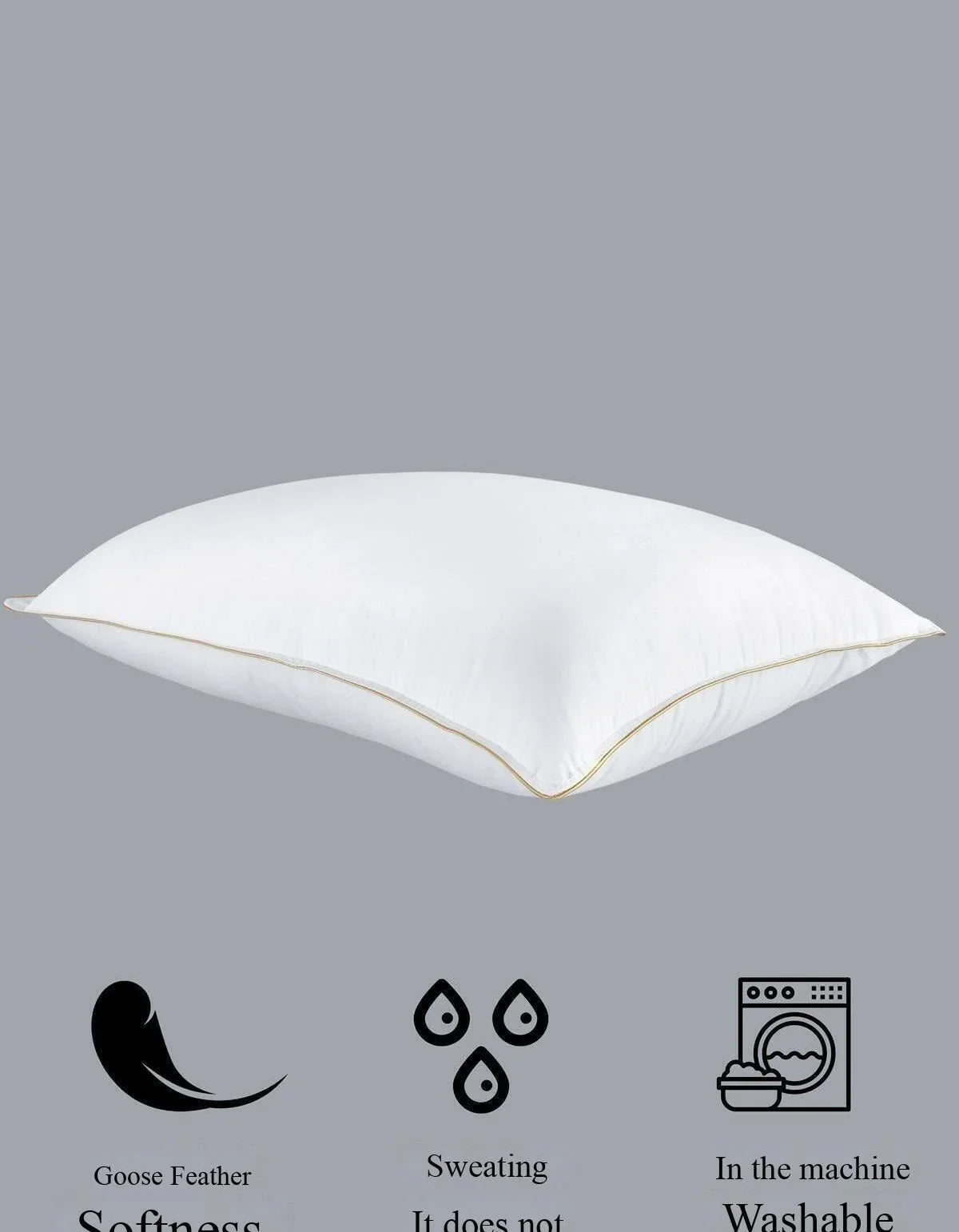 Waschbarer Kissen mit Gänsefedern, weich und schweißabsorbierend